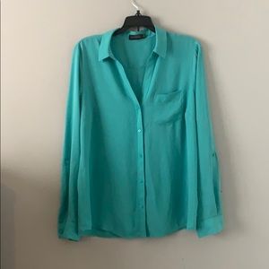 Turquoise blouse from the limited